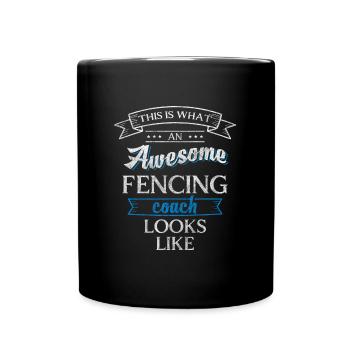 Fencer Victory Winner Martial Arts - Full Colour Mug - black - Front