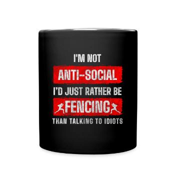 Fencing Trainer Winner Foil - Full Colour Mug - black - Front