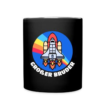 Fier Big Brother Bro Déclaration frères et sœurs - Mug uni - noir - Devant