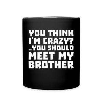 Frères et sœurs Déclaration de frère fier grand frère - Mug uni - noir - Devant