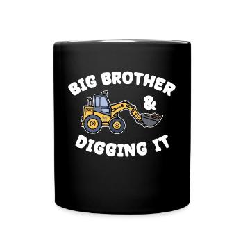 Frères et sœurs Déclaration du cœur du frère Big Brother - Mug uni - noir - Devant
