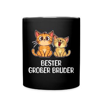 Sibling Love Bro Cat Statement Big Brother - Full Colour Mug - black - Front