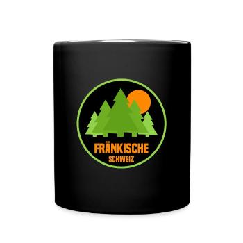 Fränkische Schweiz - Tasse einfarbig - Schwarz - Vorne