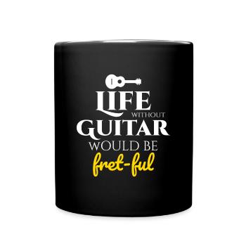 Fret-fully Funny: Celebrating Life with Guitars - Full Colour Mug - black - Front