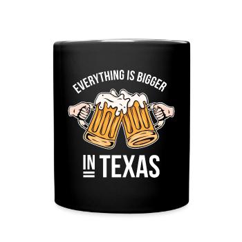Beer in Texas: Design for proud Texans - Full Colour Mug - black - Front