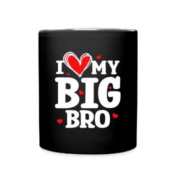 Big Brother Frère Amour Coeur Déclaration - Mug uni - noir - Devant