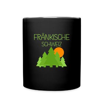 Fränkische Schweiz - Tasse einfarbig - Schwarz - Vorne