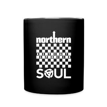 Northern Soul KTF - Karierte Retro-Musik der 1960er Jahre - Tasse einfarbig - Schwarz - Vorne