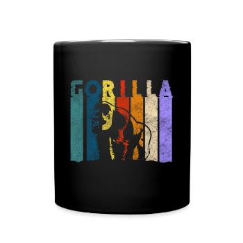 Gorilla Nature Fitness Chimpanzee - Full Colour Mug - black - Front