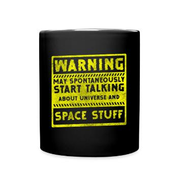 Universum Stern Sonnensystem - Tasse einfarbig - Schwarz - Vorne