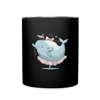 Wal-Walzer - Tasse einfarbig - Schwarz - Vorne