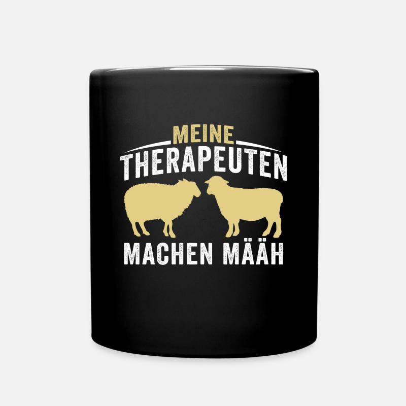 meine therapeuten machen määh - Tasse einfarbig - Schwarz