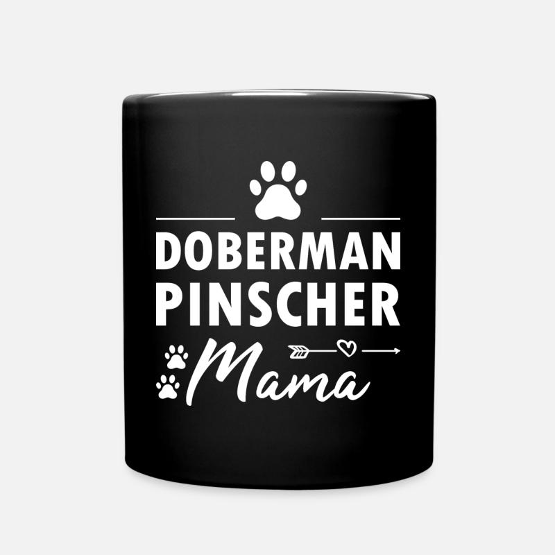 Doberman Pinscher Mama - Tasse einfarbig - Schwarz