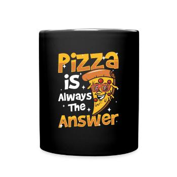 Pizza Italie Humour - Mug uni - noir - Devant