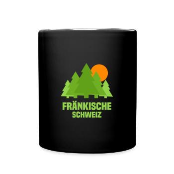 Fränkische Schweiz - Tasse einfarbig - Schwarz - Vorne