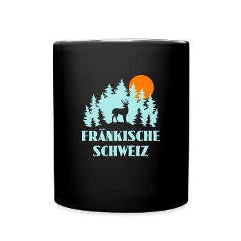 Fränkische Schweiz - Tasse einfarbig - Schwarz - Vorne