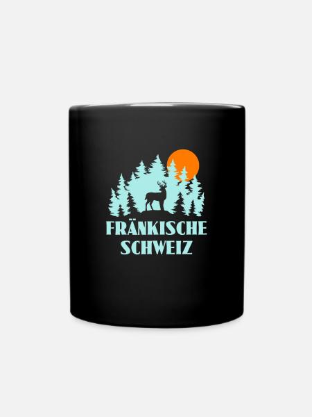Fränkische Schweiz - Tasse einfarbig - Schwarz
