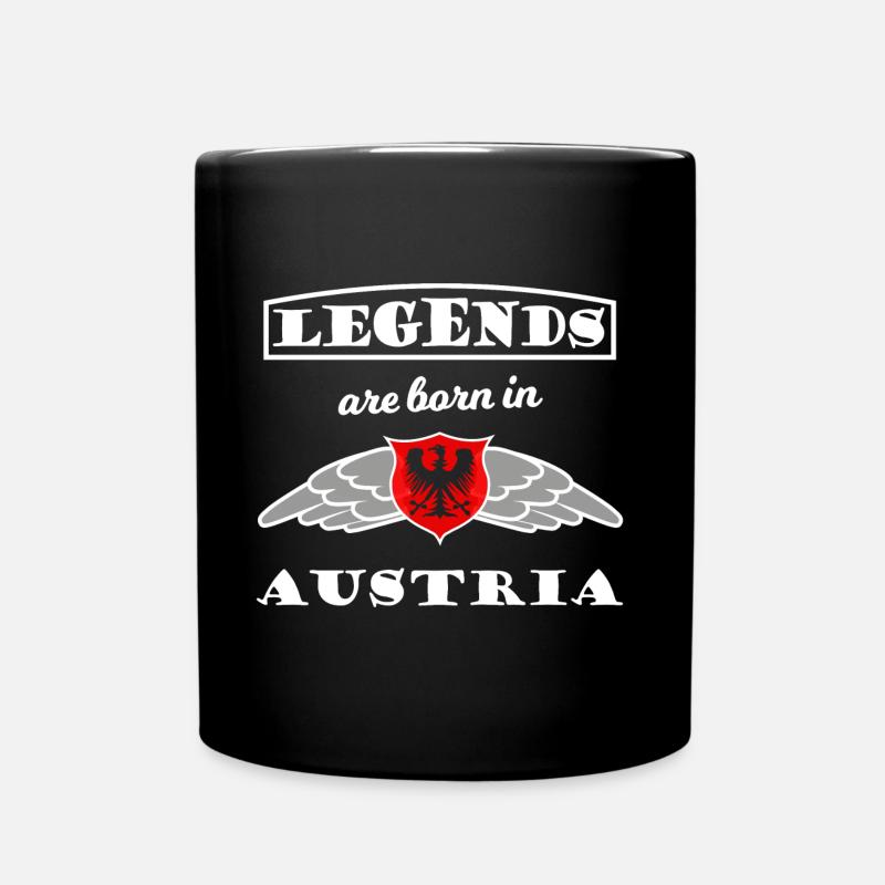 Die Heimat Österreich - Tasse einfarbig - Schwarz