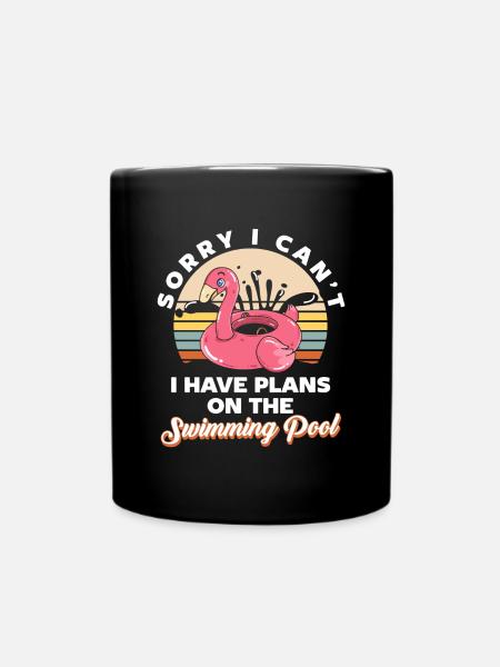 Swmming Pool Partymonster Partyzeit Sonne - Tasse einfarbig - Schwarz