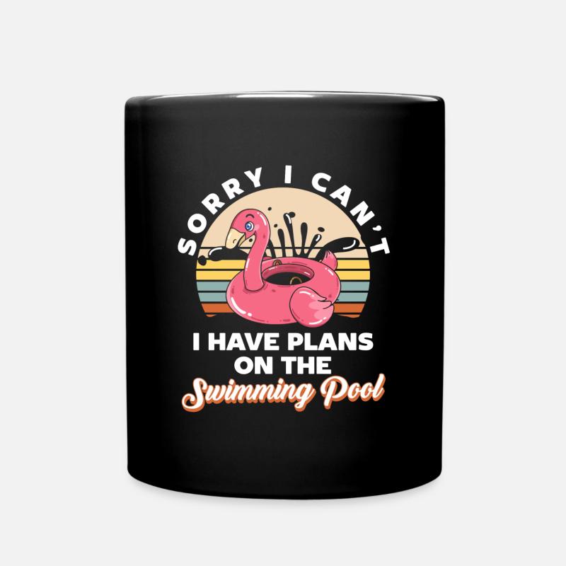 Swmming Pool Partymonster Partyzeit Sonne - Tasse einfarbig - Schwarz