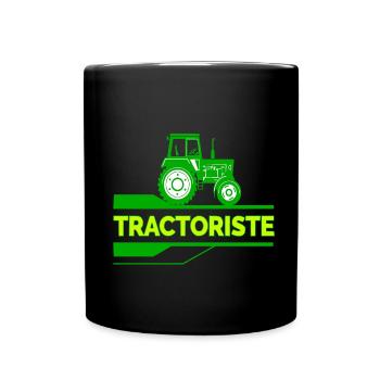 Tractor operator - Full Colour Mug - black - Front