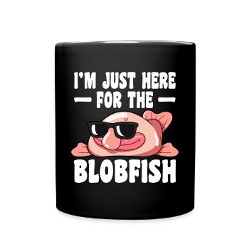 Blobfisch | Fische Aquaristik Blobfische Geschenke - Tasse einfarbig - Schwarz - Vorne