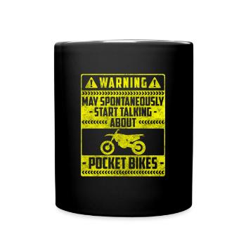 Pocketbike Zweirad Dreck - Tasse einfarbig - Schwarz - Vorne
