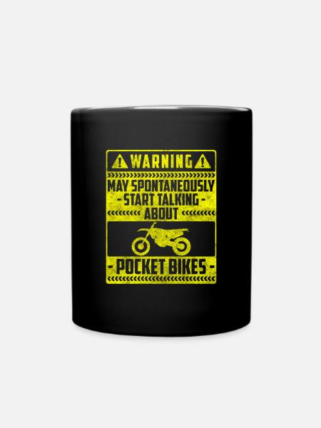Pocketbike Zweirad Dreck - Tasse einfarbig - Schwarz