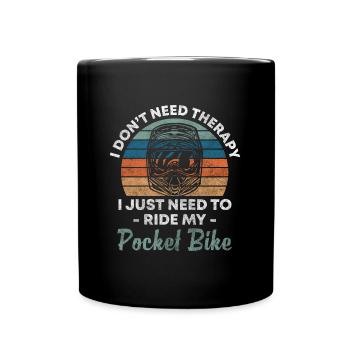 Pocket Bike Two-Wheeler Trail Off-Road Bike - Full Colour Mug - black - Front