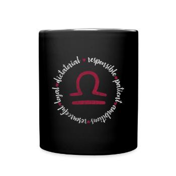 Libra Birth September Characteristics - Full Colour Mug - black - Front