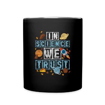 Weltraum Planet Raumanzug - Tasse einfarbig - Schwarz - Vorne