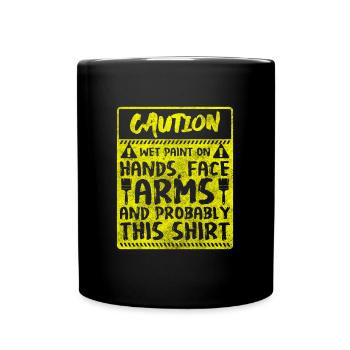 Peinture d’artiste Peinture de couleur - Mug uni - noir - Devant