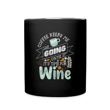 Kaffeeliebhaber Kaffeebohne Energie - Tasse einfarbig - Schwarz - Vorne