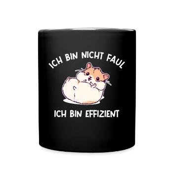 Haustiere Hamster Statement Lieblingstier Heimtier - Tasse einfarbig - Schwarz - Vorne