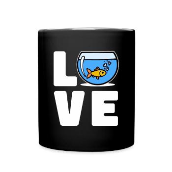 Goldfish Aquarium Dire animaux de compagnie animal préféré - Mug uni - noir - Devant