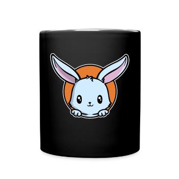 Lapin, animaux domestiques, animal préféré, peluche - Mug uni - noir - Devant
