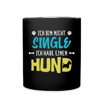 Hund Statement Haustiere Kuscheltier Lieblingstier - Tasse einfarbig - Schwarz - Vorne