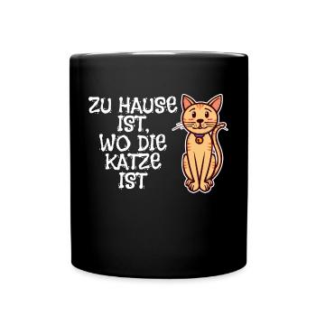 Haustiere Katze Statement Kuscheltier Tiere - Tasse einfarbig - Schwarz - Vorne