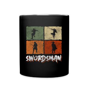 Swordsman Axe Kendo Victory - Full Colour Mug - black - Front