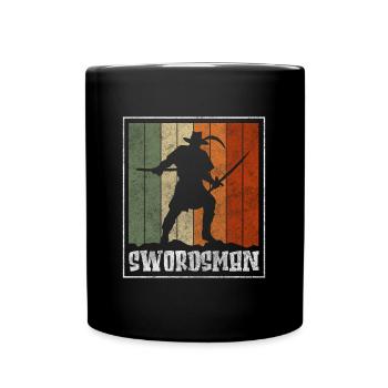 Schwertkampf Krieger Japan - Tasse einfarbig - Schwarz - Vorne