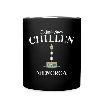 Meer Chillen, Menorca, Balearen - Tasse einfarbig - Schwarz - Vorne