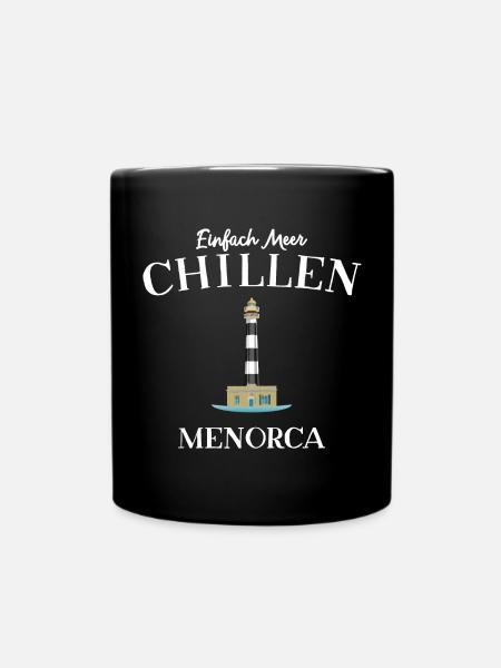 Meer Chillen, Menorca, Balearen - Tasse einfarbig - Schwarz