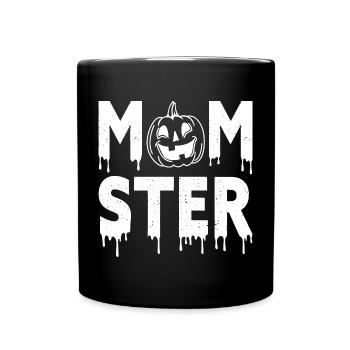 Halloween Costume Pumpkin Skeleton Horror Ghost - Full Colour Mug - black - Front
