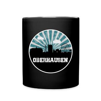 Oberhausen Blue Hour Skyline - Full Colour Mug - black - Front