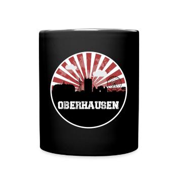 Oberhausen Heimspiel Skyline - Tasse einfarbig - Schwarz - Vorne