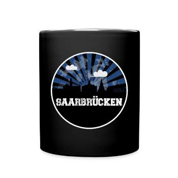 Saarbrücken Heimspiel Skyline - Tasse einfarbig - Schwarz - Vorne