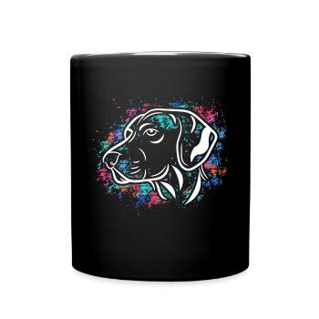Haustiere Hund Lieblingstier Kuscheltier Heimtier - Tasse einfarbig - Schwarz - Vorne