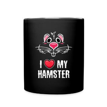 Déclaration de coeur Animaux de compagnie Hamster Animal préféré - Mug uni - noir - Devant