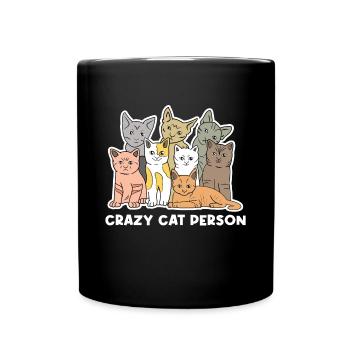 Cat Statement Stuffed Animal Pets Pet - Full Colour Mug - black - Front