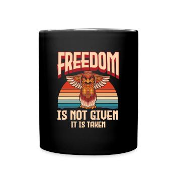 Plume de crâne amérindienne - Mug uni - noir - Devant
